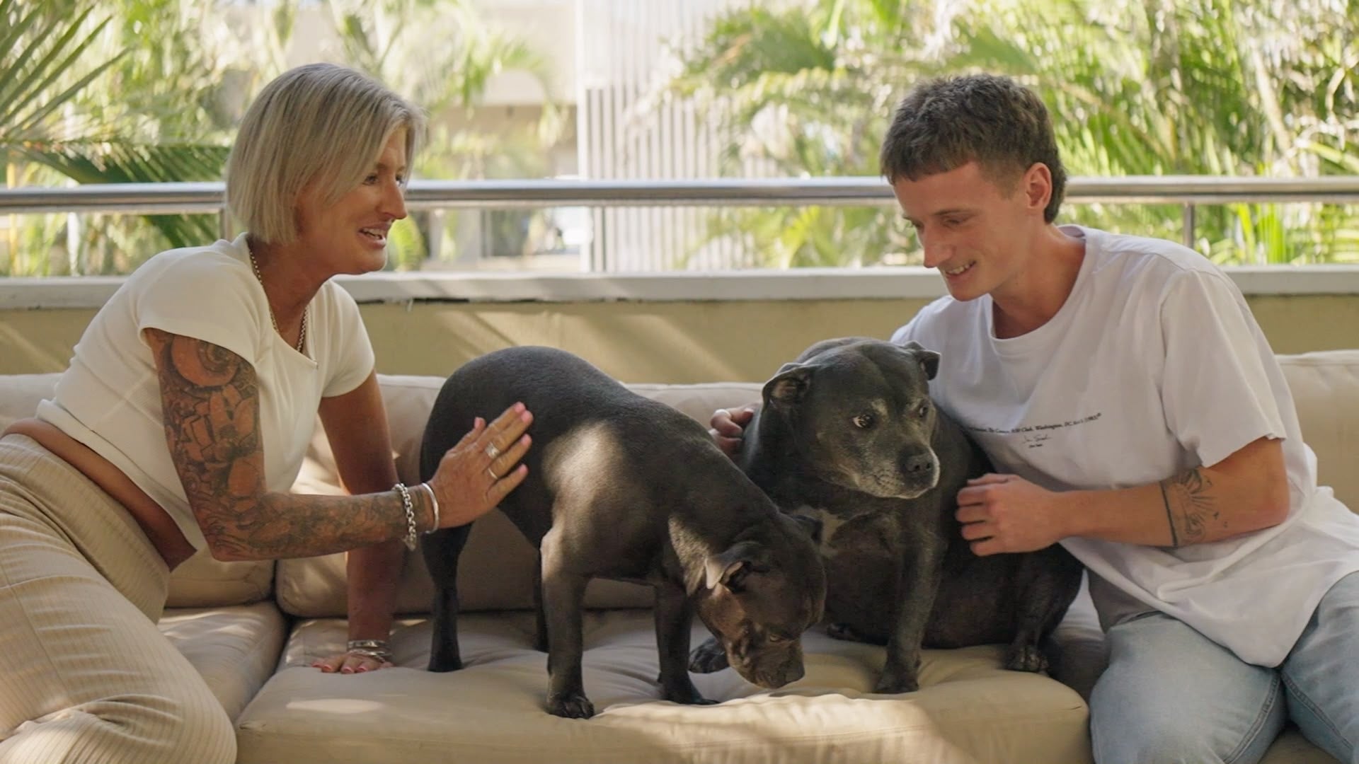 Krissy and her son Dylan at home